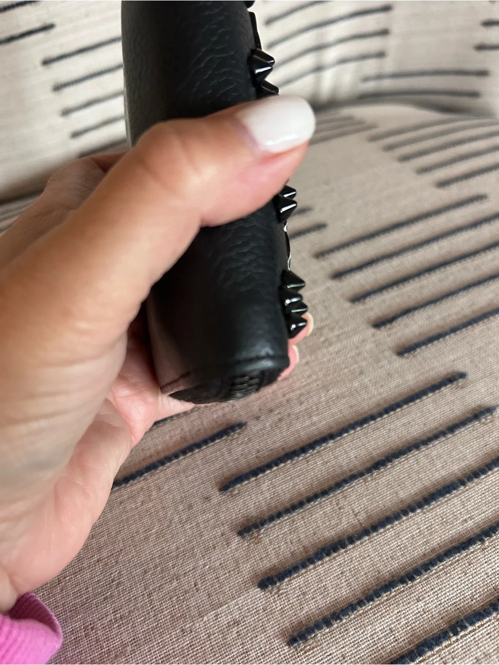 Christian Louboutin Black Pannettone Zip Card Holder